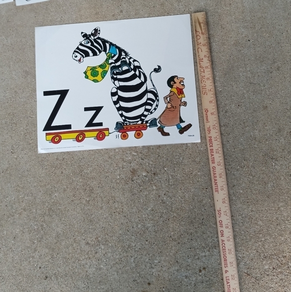 Vintage Alphabet Cards A to Z Teaching Classroom Teach Teacher Education ABC'S - Picture 8 of 8